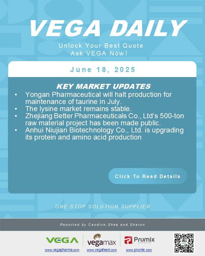 Vega Daily Dated on June 18th 2025 Vitamin Amino Acid APl Food Additives Cover.jpg